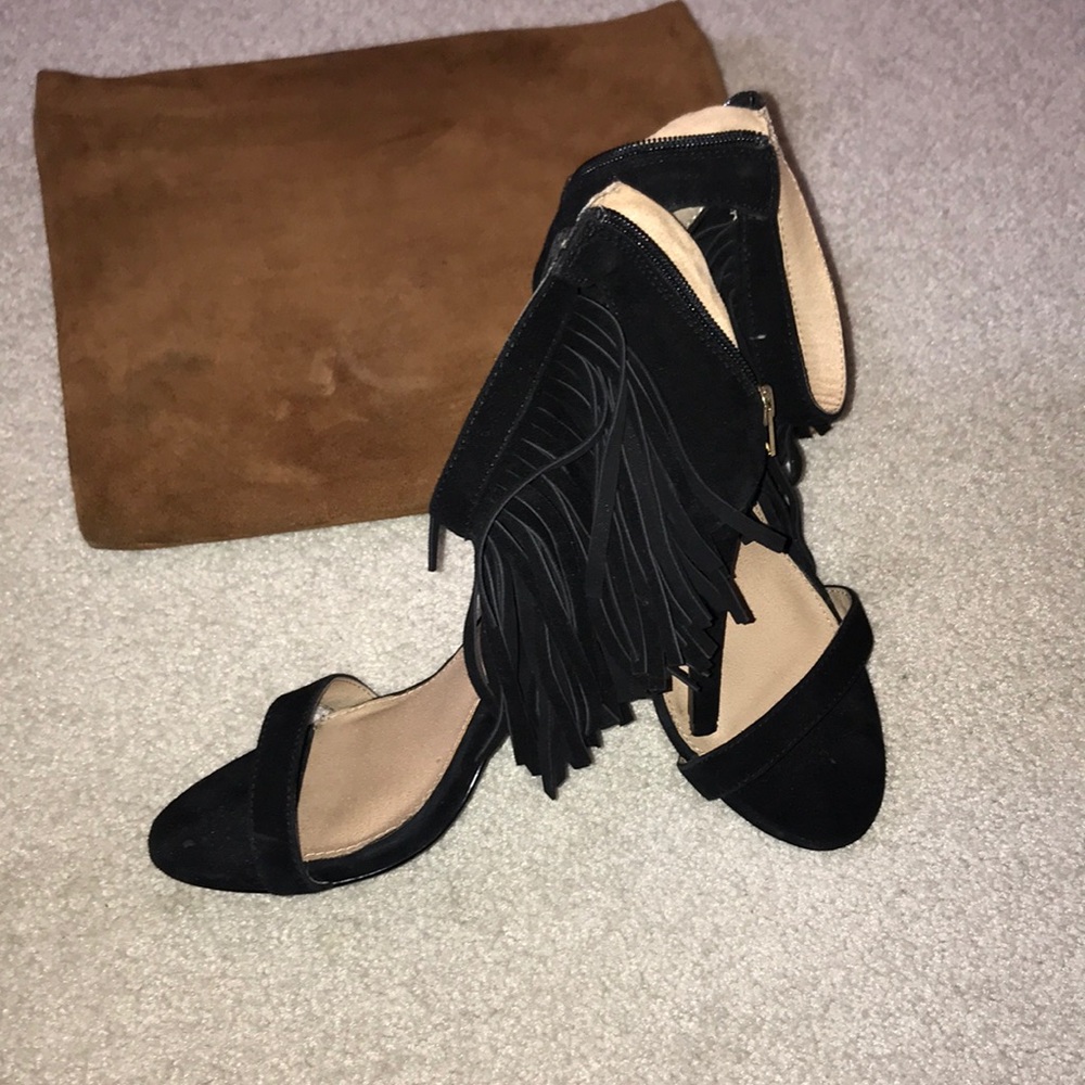 Steve Madden Size 8 Ankle Fringe Heel